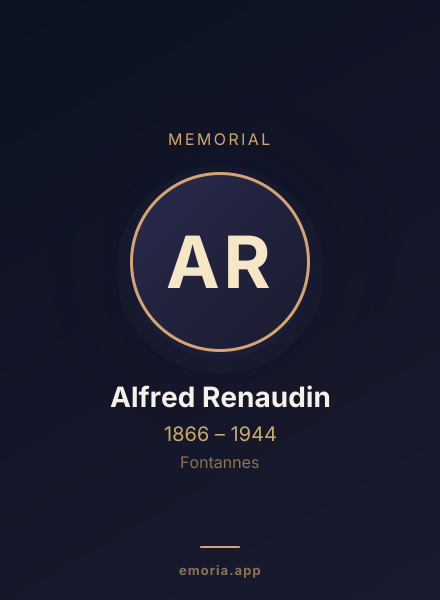Memorial portrait of Alfred Renaudin