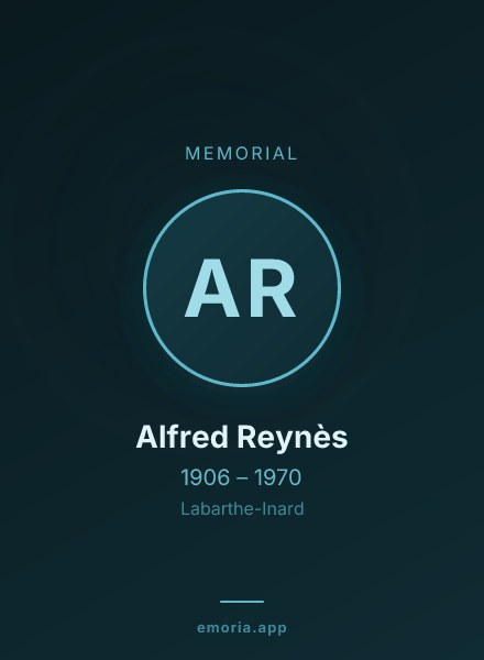 Memorial portrait of Alfred Reynès