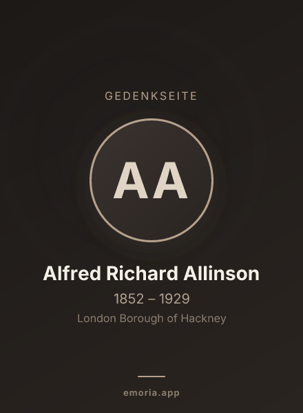 Gedenkportrait von Alfred Richard Allinson