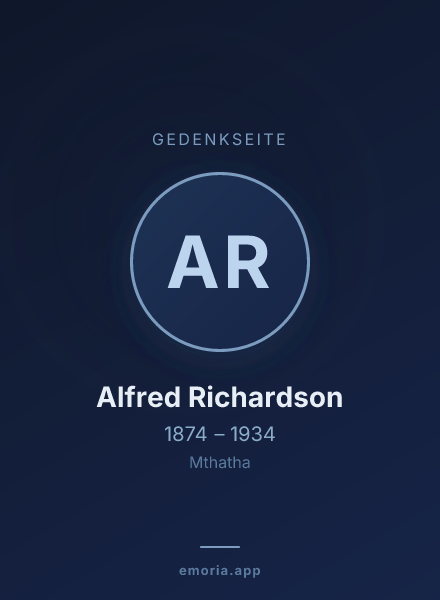 Gedenkportrait von Alfred Richardson
