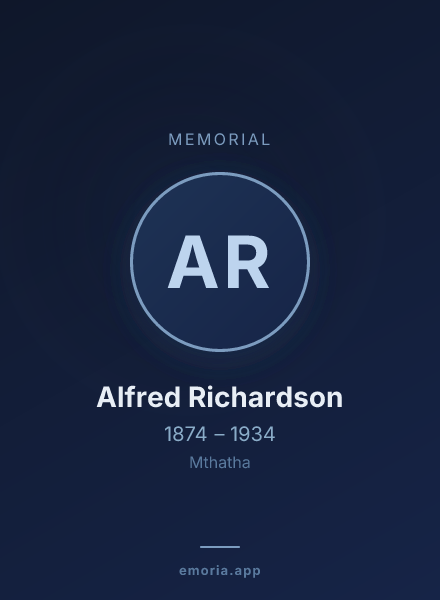 Memorial portrait of Alfred Richardson