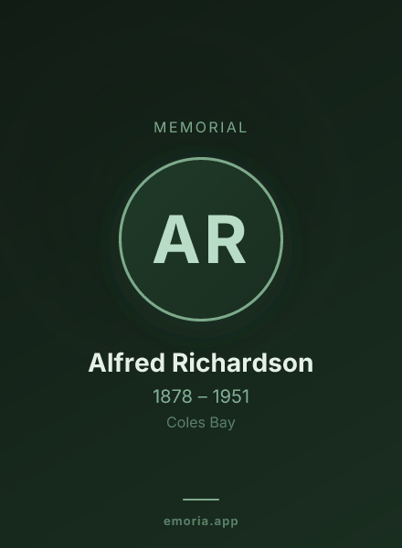 Memorial portrait of Alfred Richardson
