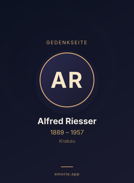 Gedenkportrait von Alfred Riesser