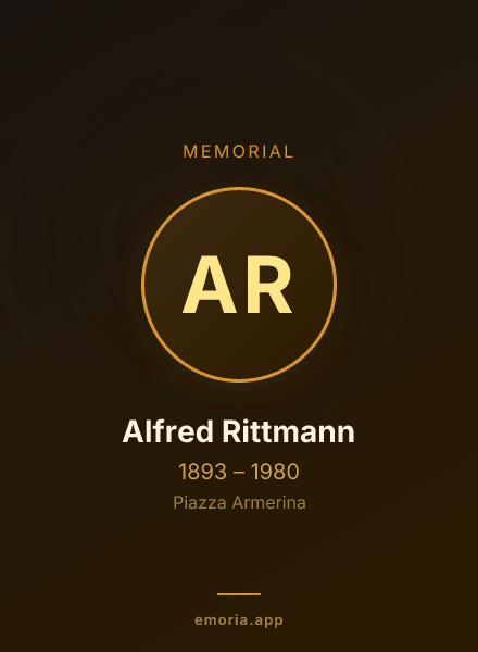 Memorial portrait of Alfred Rittmann