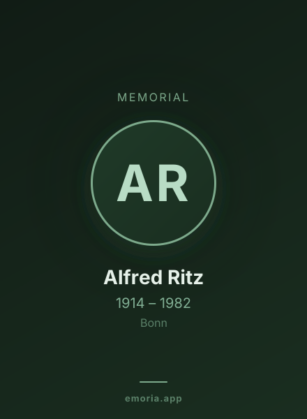 Memorial portrait of Alfred Ritz