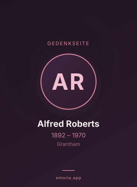 Gedenkportrait von Alfred Roberts