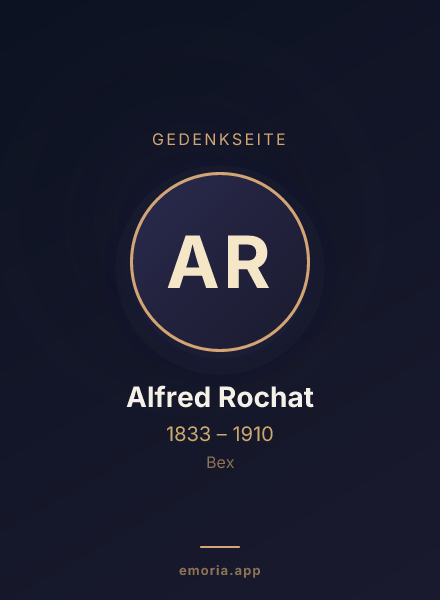 Gedenkportrait von Alfred Rochat