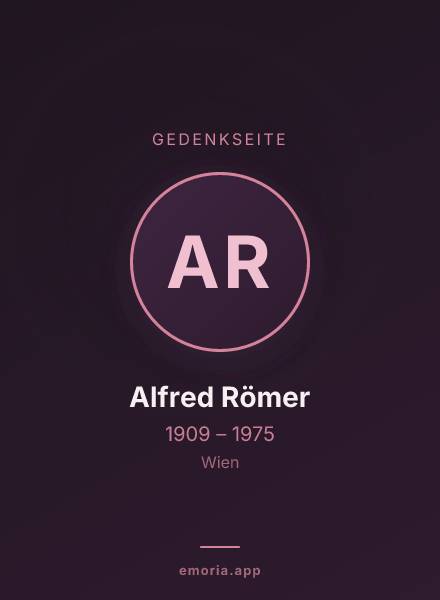 Gedenkportrait von Alfred Römer