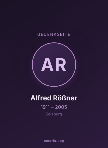 Gedenkportrait von Alfred Rößner