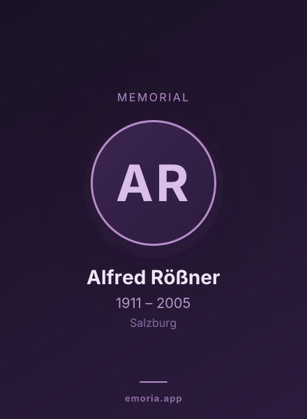 Memorial portrait of Alfred Rößner