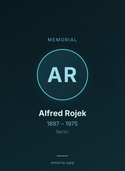 Memorial portrait of Alfred Rojek