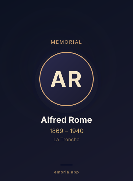 Memorial portrait of Alfred Rome