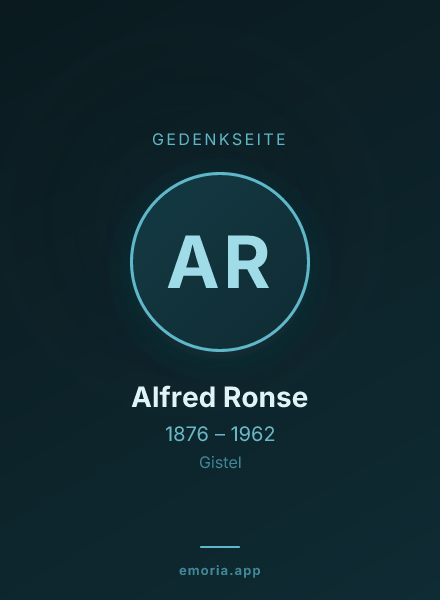 Gedenkportrait von Alfred Ronse