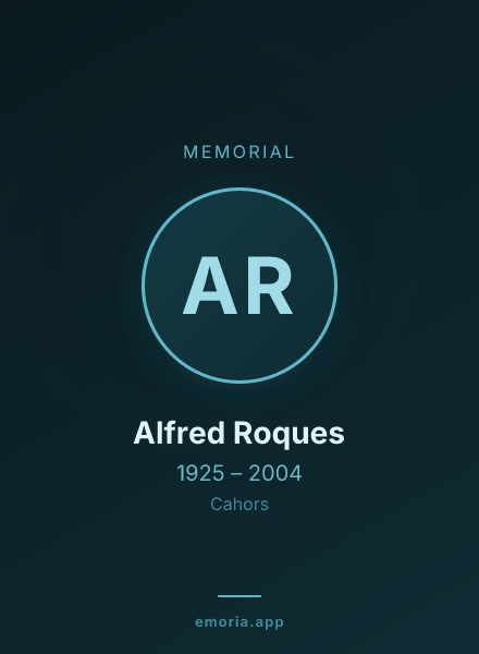 Memorial portrait of Alfred Roques