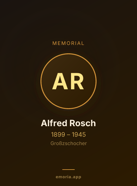 Memorial portrait of Alfred Rosch