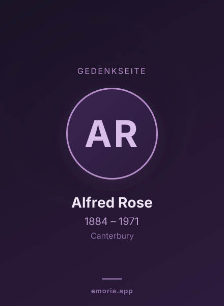 Gedenkportrait von Alfred Rose