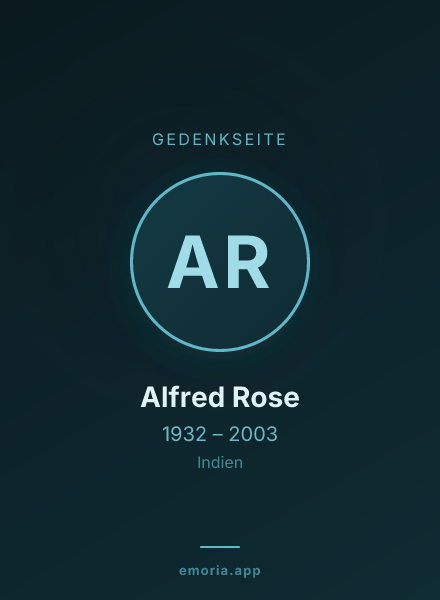 Gedenkportrait von Alfred Rose