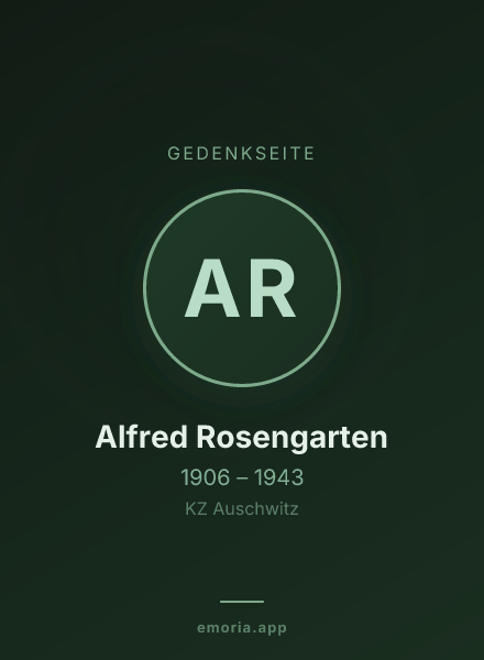 Gedenkportrait von Alfred Rosengarten