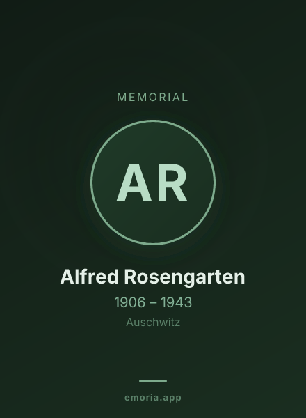 Memorial portrait of Alfred Rosengarten