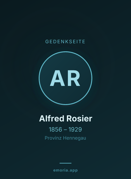 Gedenkportrait von Alfred Rosier