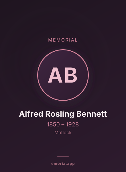 Memorial portrait of Alfred Rosling Bennett