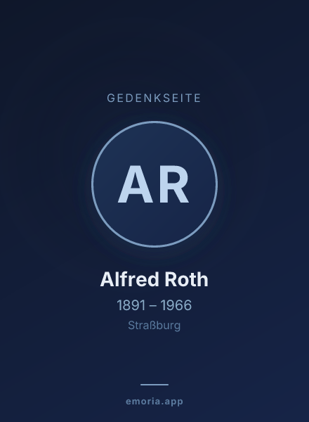 Gedenkportrait von Alfred Roth