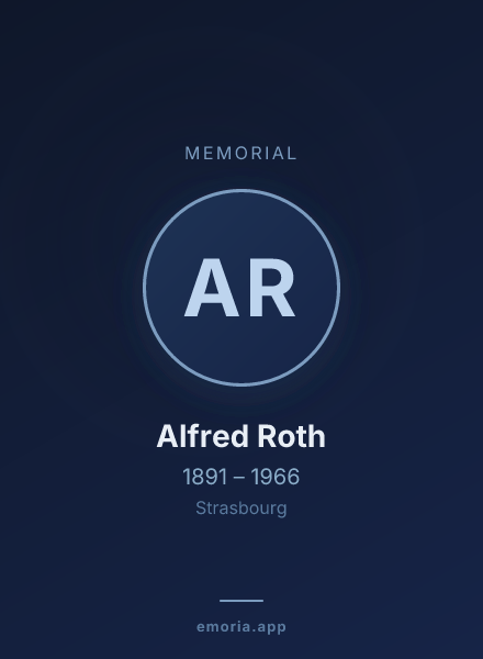 Memorial portrait of Alfred Roth