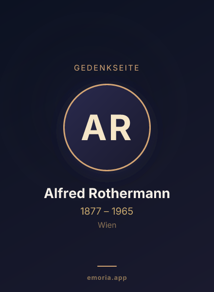 Gedenkportrait von Alfred Rothermann