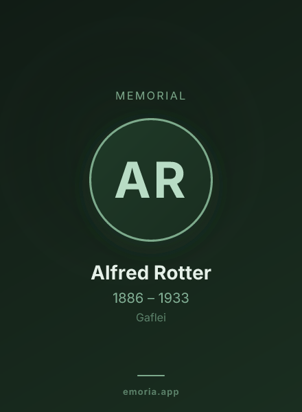 Memorial portrait of Alfred Rotter