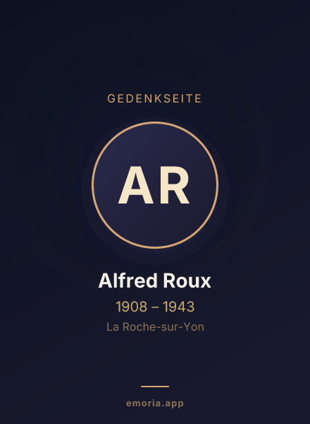 Gedenkportrait von Alfred Roux