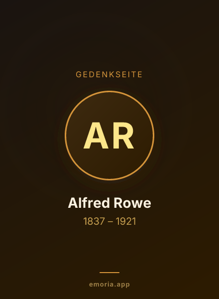 Gedenkportrait von Alfred Rowe