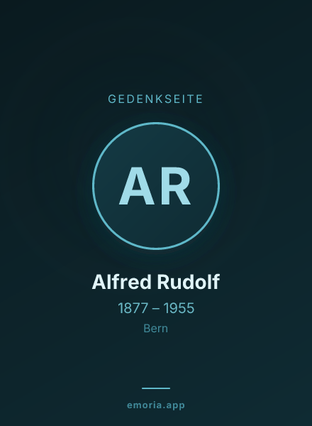 Gedenkportrait von Alfred Rudolf