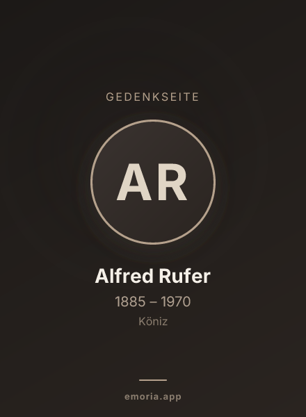 Gedenkportrait von Alfred Rufer