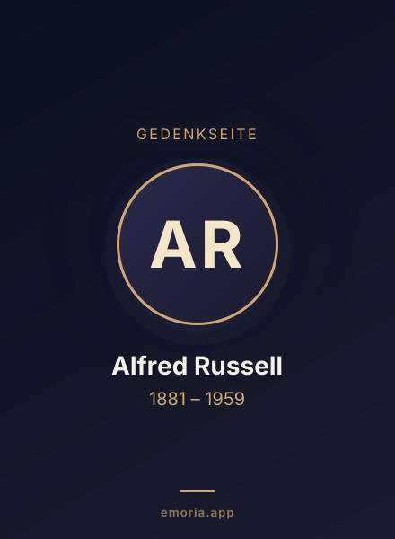 Gedenkportrait von Alfred Russell