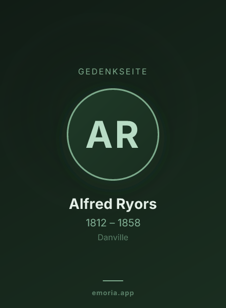 Gedenkportrait von Alfred Ryors