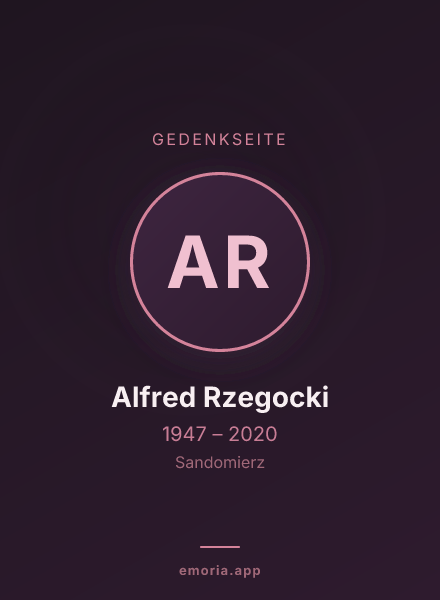 Gedenkportrait von Alfred Rzegocki