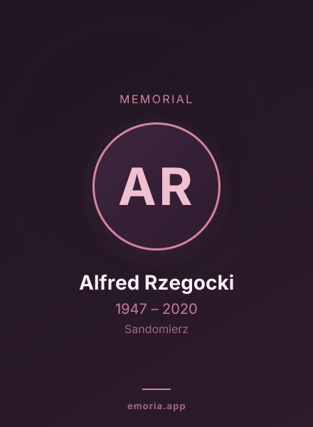 Memorial portrait of Alfred Rzegocki
