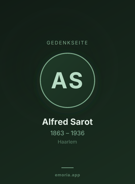 Gedenkportrait von Alfred Sarot