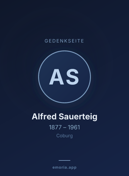 Gedenkportrait von Alfred Sauerteig