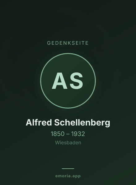 Gedenkportrait von Alfred Schellenberg