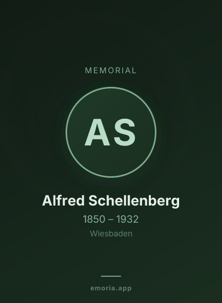 Memorial portrait of Alfred Schellenberg