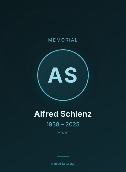 Memorial portrait of Alfred Schlenz