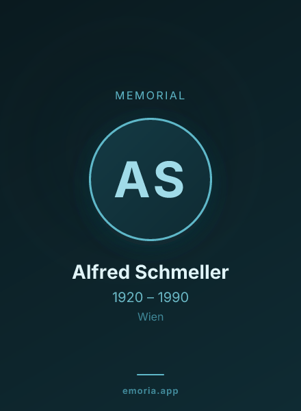 Memorial portrait of Alfred Schmeller