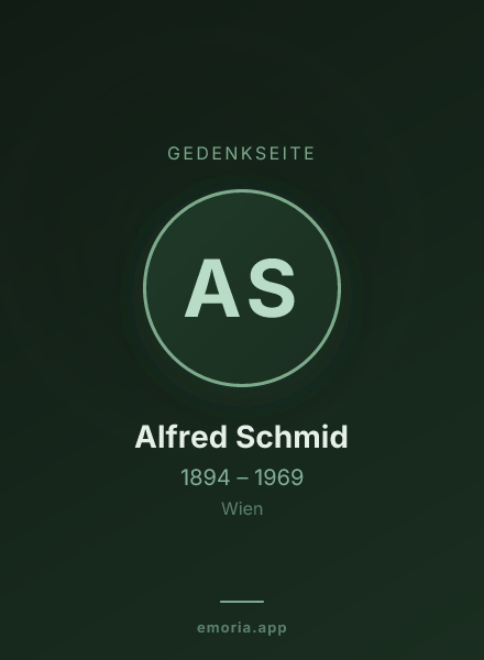 Gedenkportrait von Alfred Schmid