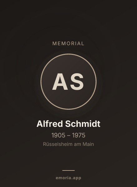 Memorial portrait of Alfred Schmidt