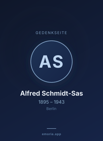 Gedenkportrait von Alfred Schmidt-Sas