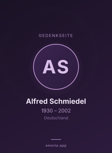 Gedenkportrait von Alfred Schmiedel