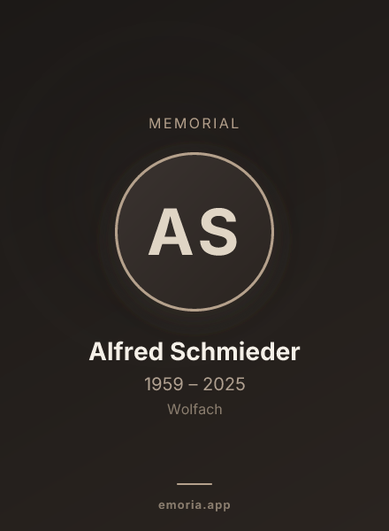 Memorial portrait of Alfred Schmieder