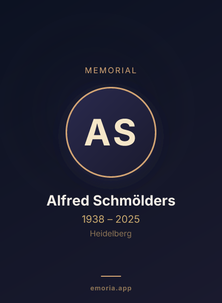 Memorial portrait of Alfred Schmölders