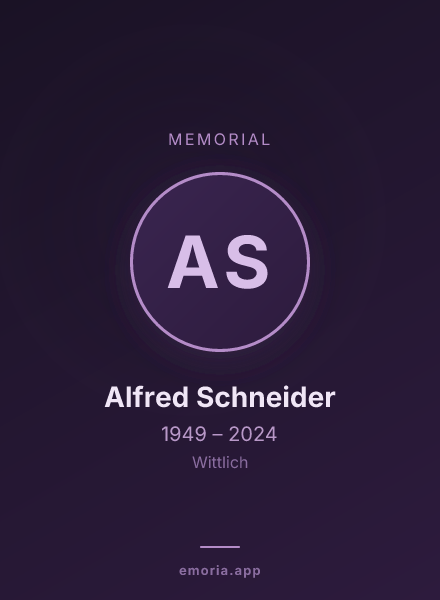 Memorial portrait of Alfred Schneider